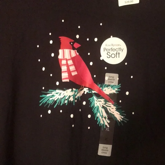 All cotton super soft ladies long sleeve winter T-shirt - Picture 2 of 6